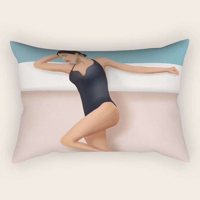 At the pool Rectangular Pillow Gallery Image 1