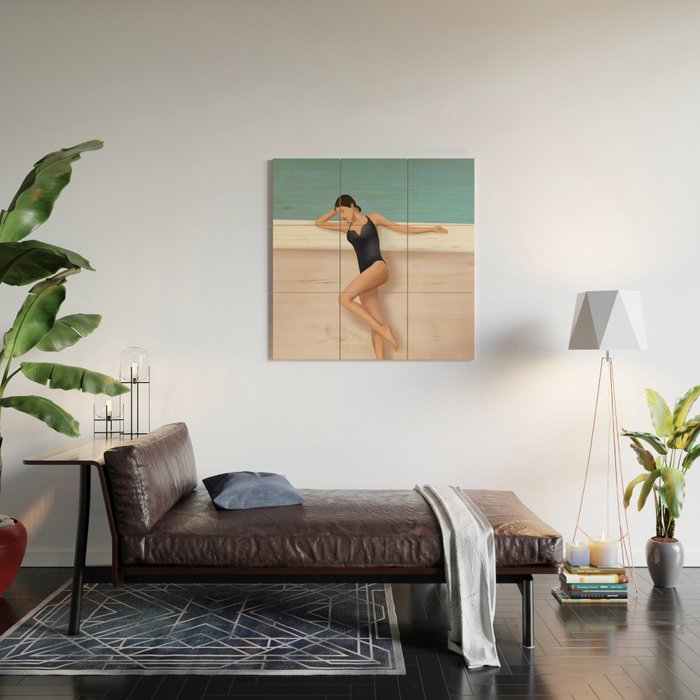 At the pool Wood Wall Art Gallery Image 2