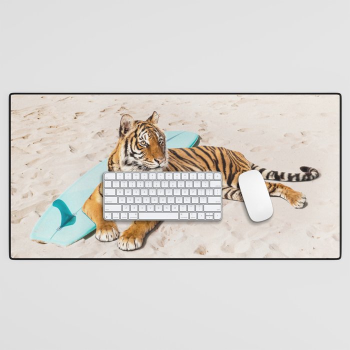 Tiger's Surf Beach Desk Mat Gallery Image 1