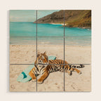 Tiger's Surf Beach Wood Wall Art Gallery Image 1