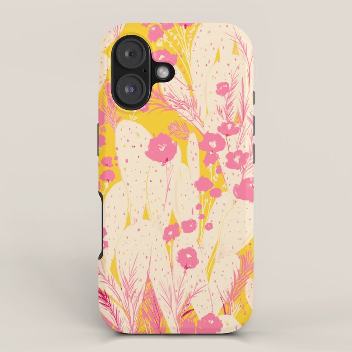 Desert Flowers - pink & yellow iPhone Case Gallery Image 1