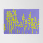 Hello Spring! Baby Green Retro Plants on Summer Purple Lilac #decor #society6 #buyart Rug Gallery Image 2
