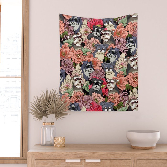 Because Schnauzers Wall Tapestry Gallery Image 2