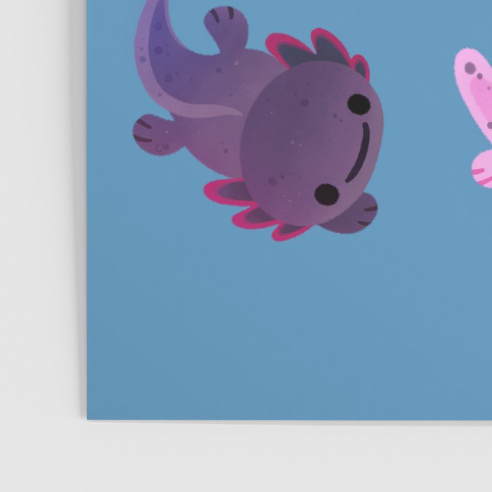 Happy axolotl - blue Poster Gallery Image 3