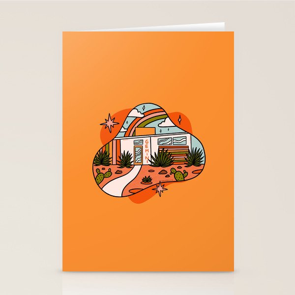 Gemini Mid Century House Stationery Card Gallery Image 2