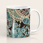 Brown Turquoise Paisley Floral Coffee Mug Gallery Image 1