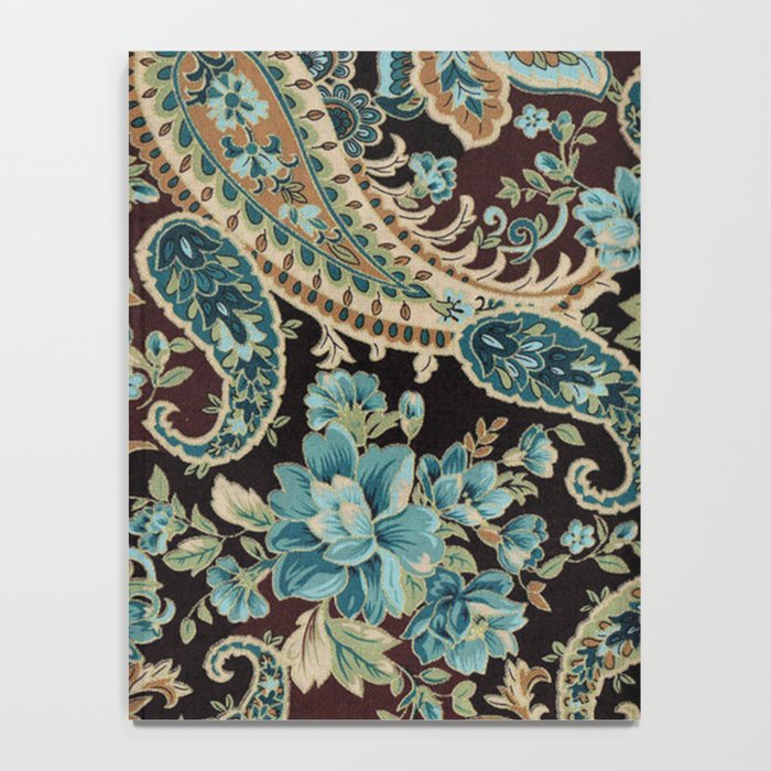 Brown Turquoise Paisley Floral Notebook Gallery Image 4