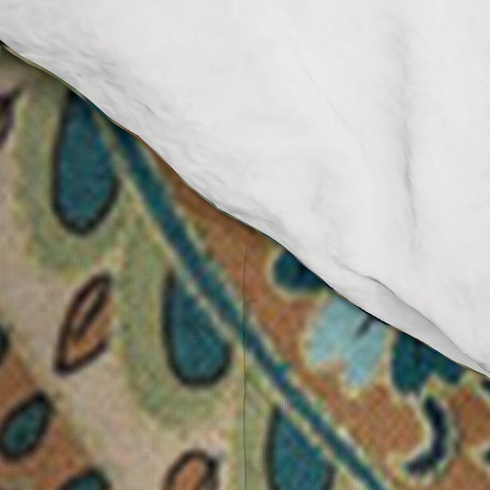 Brown Turquoise Paisley Floral Comforter Gallery Image 4