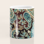 Brown Turquoise Paisley Floral Coffee Mug Gallery Image 4