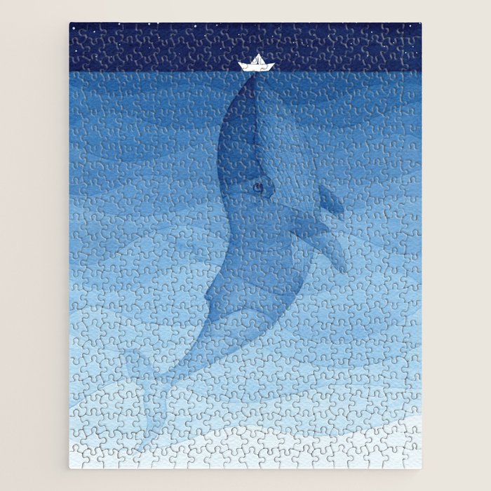 Whale blue ocean Jigsaw Puzzle Gallery Image 1