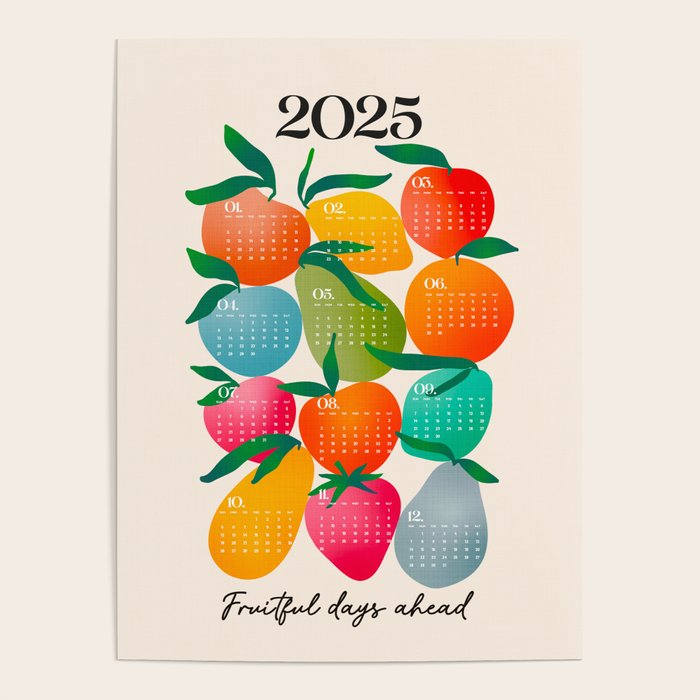 2025 BRIGHT FRUIT MARKET CALENDAR Poster Gallery Image 4