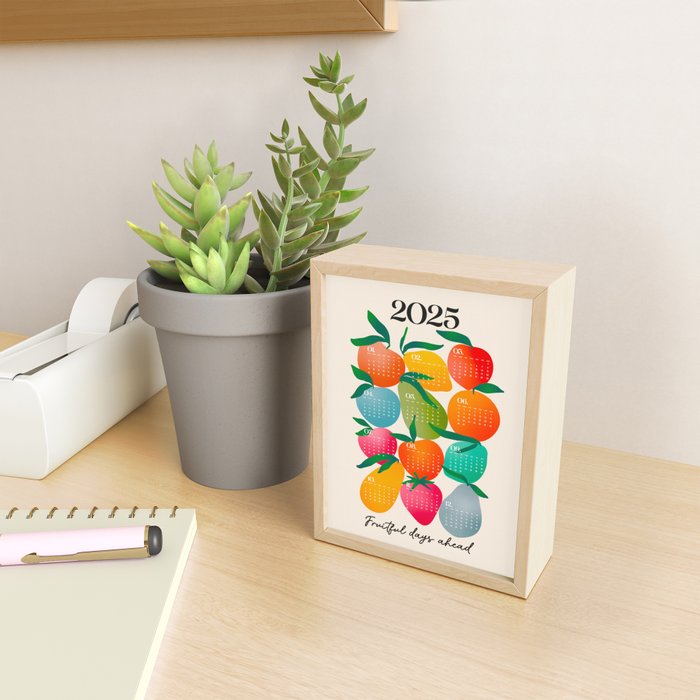 2025 BRIGHT FRUIT MARKET CALENDAR Mini Art Print Gallery Image 2