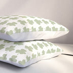Clovers XXV Natural Green Botanical Pattern Pillow Sham Gallery Image 3