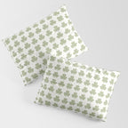 Clovers XXV Natural Green Botanical Pattern Pillow Sham Gallery Image 3