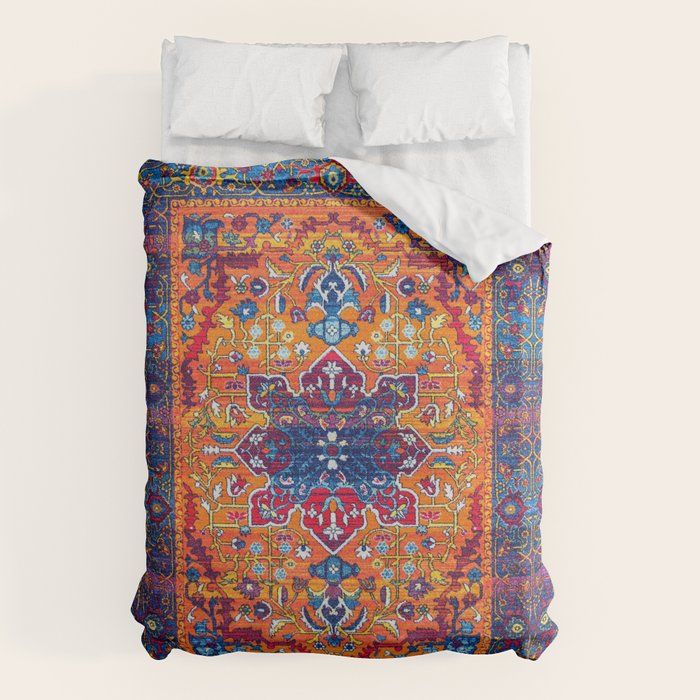 Saffron Elegance: Timeless Berber Atlas Moroccan Aesthetics Duvet Cover Gallery Image 1