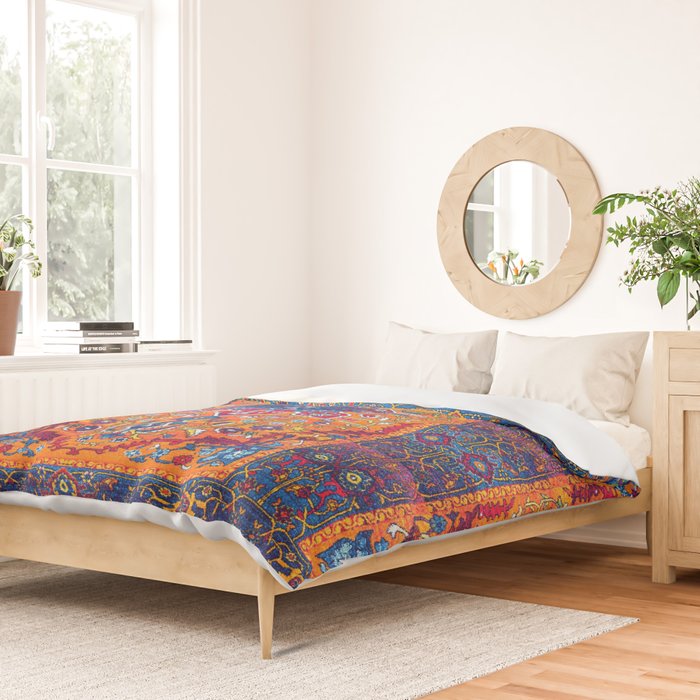 Saffron Elegance: Timeless Berber Atlas Moroccan Aesthetics Duvet Cover Gallery Image 2