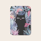 Popoki (Pastel Black Velvet) Bath Mat Gallery Image 1