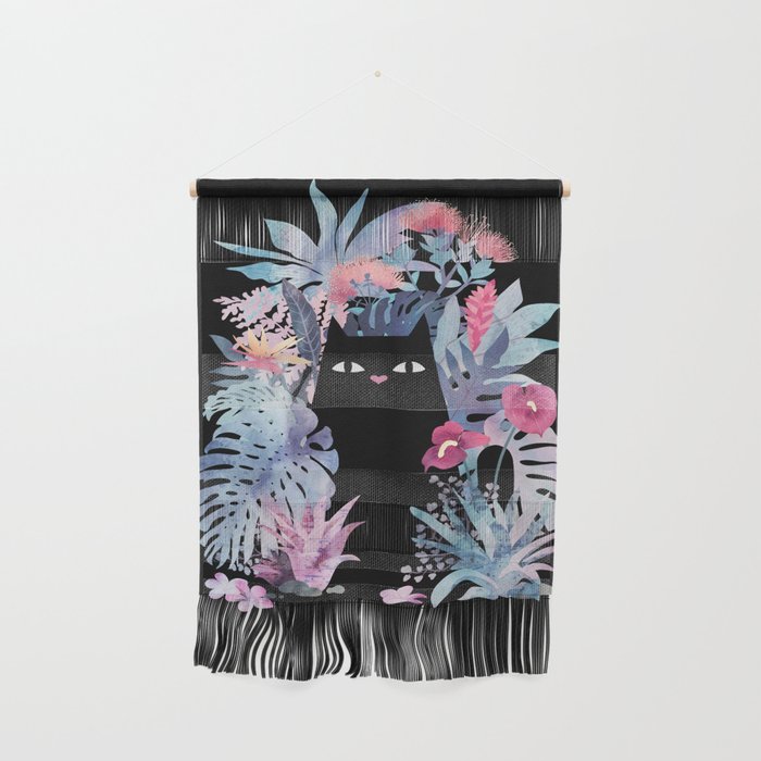 Popoki (Pastel Black Velvet) Wall Hanging Gallery Image 1