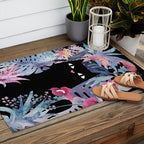 Popoki (Pastel Black Velvet) Outdoor Rug Gallery Image 2