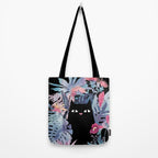 Popoki (Pastel Black Velvet) Tote Bag Gallery Image 2