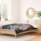 Popoki (Pastel Black Velvet) Duvet Cover Gallery Image 2