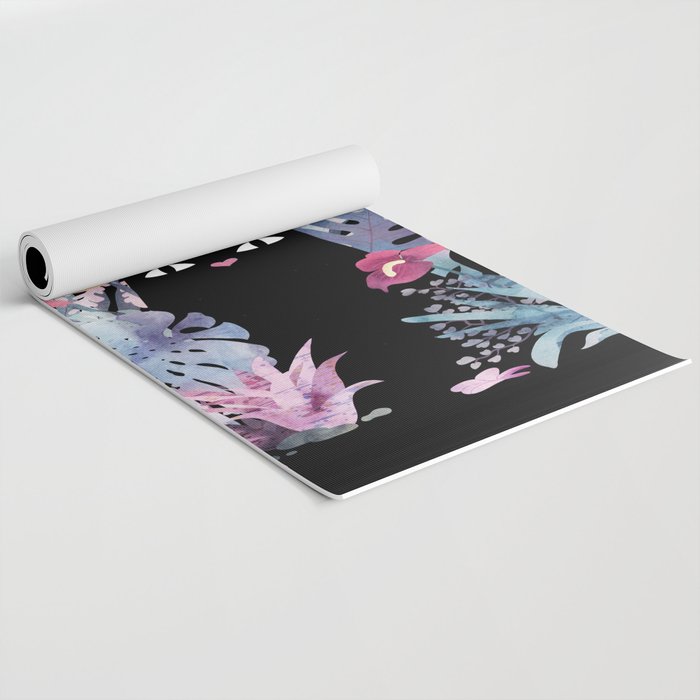 Popoki (Pastel Black Velvet) Yoga Mat Gallery Image 2