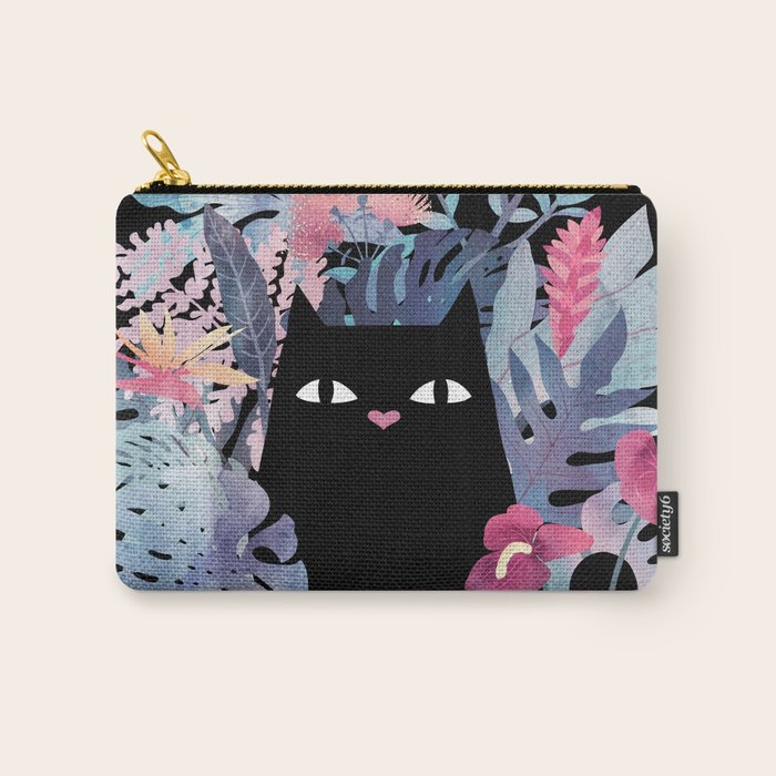 Popoki (Pastel Black Velvet) Carry All Pouch Gallery Image 1