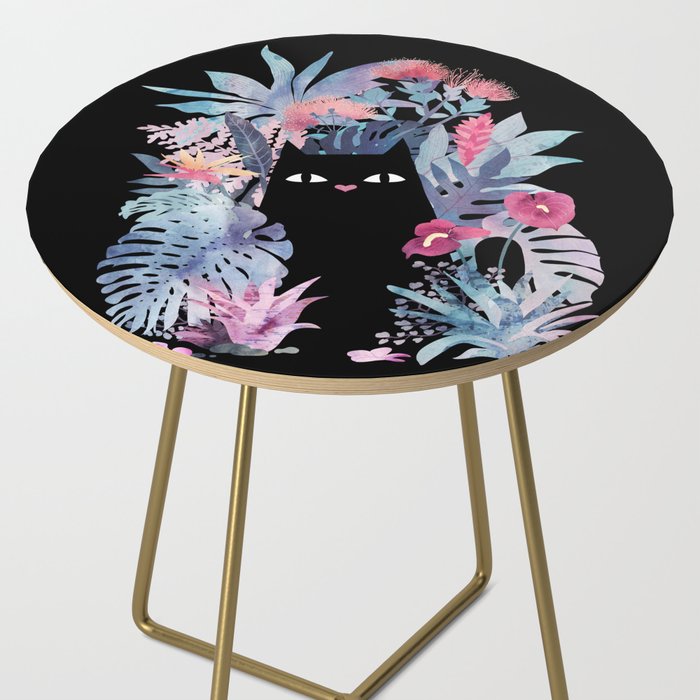 Popoki (Pastel Black Velvet) Side Table Gallery Image 2