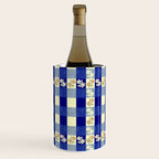 Vintage Blue Gingham with Flowers Wine Chiller Gallery Image 3