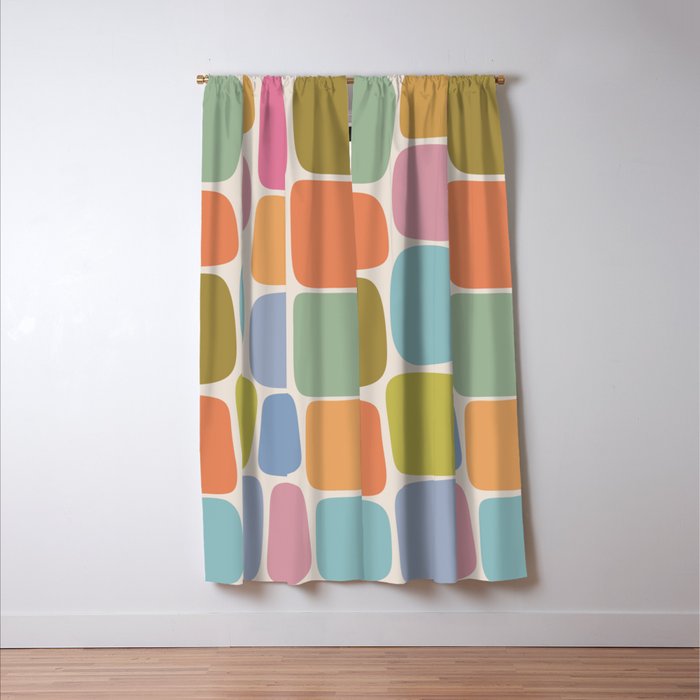 Minimal Blocks - Rainbow Window Curtain Gallery Image 3