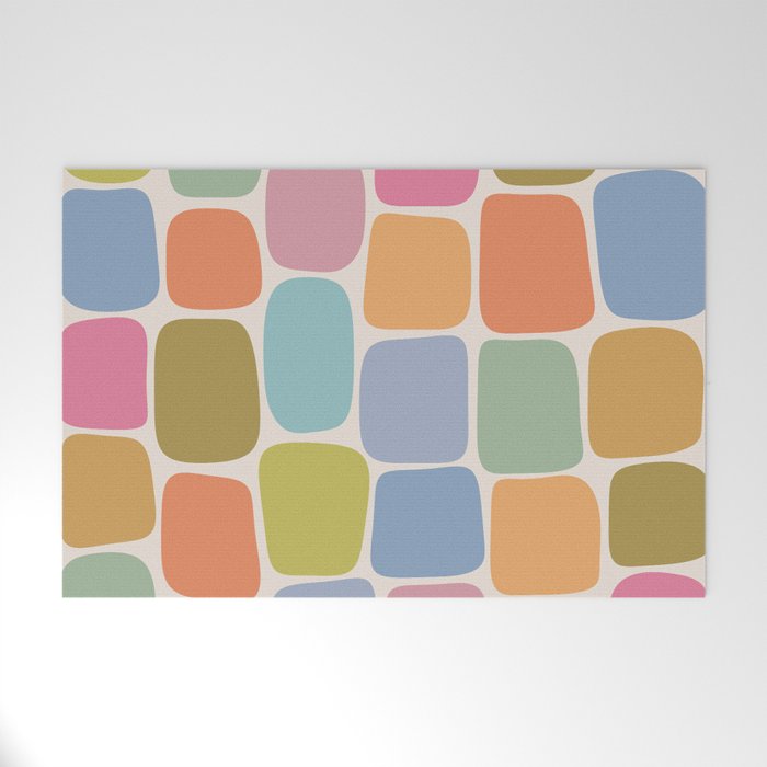 Minimal Blocks - Rainbow Welcome Mat Gallery Image 1