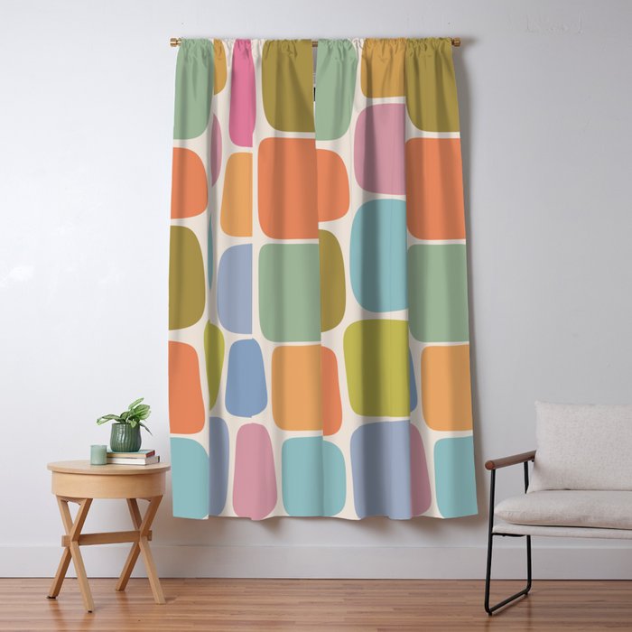 Minimal Blocks - Rainbow Window Curtain Gallery Image 5