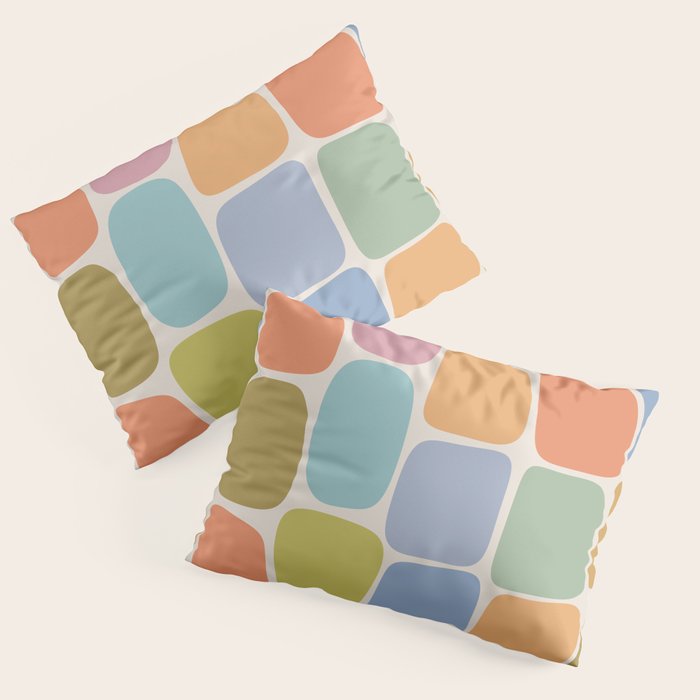 Minimal Blocks - Rainbow Pillow Sham Gallery Image 1