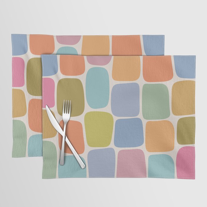 Minimal Blocks - Rainbow Placemat Gallery Image 1