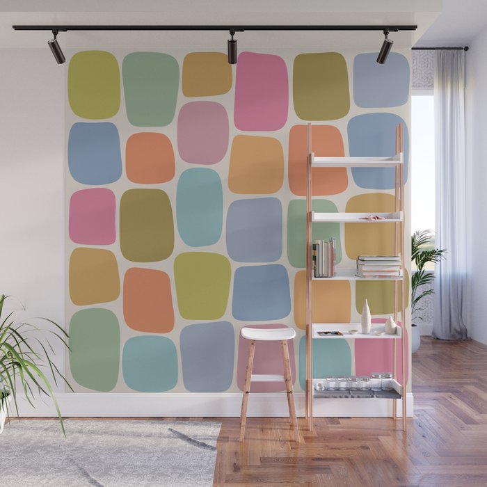 Minimal Blocks - Rainbow Wall Mural Gallery Image 1
