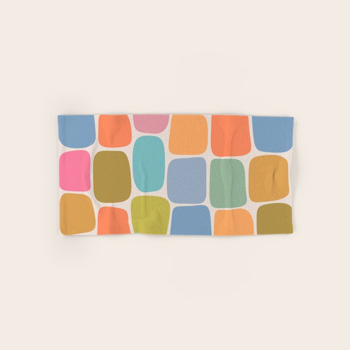 Minimal Blocks - Rainbow Bath Towel Gallery Image 1