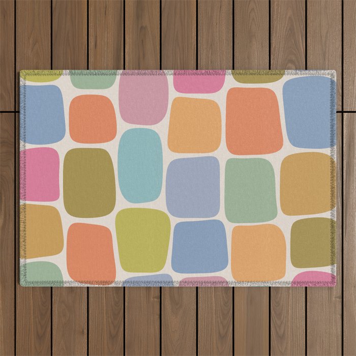 Minimal Blocks - Rainbow Outdoor Rug Gallery Image 1