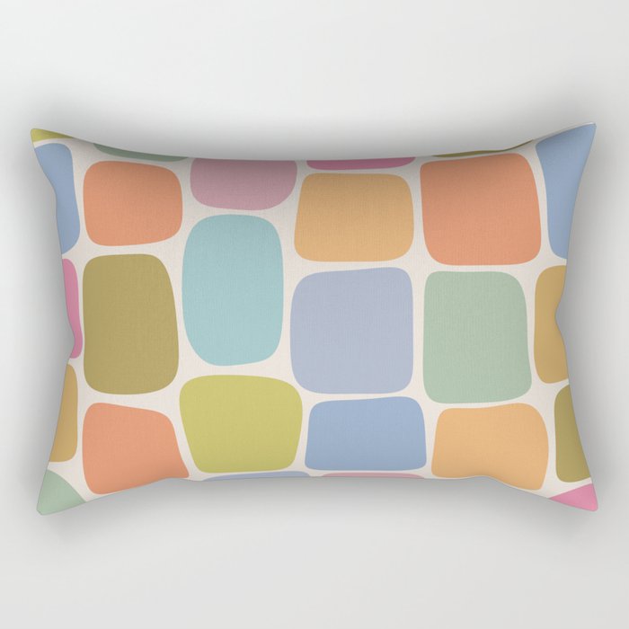 Minimal Blocks - Rainbow Rectangular Pillow Gallery Image 1