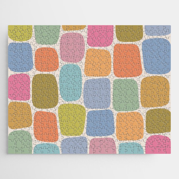 Minimal Blocks - Rainbow Jigsaw Puzzle Gallery Image 1