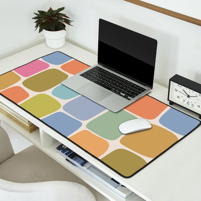 Minimal Blocks - Rainbow Desk Mat Gallery Image 2