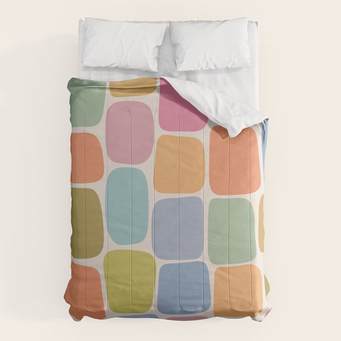 Minimal Blocks - Rainbow Comforter Gallery Image 1