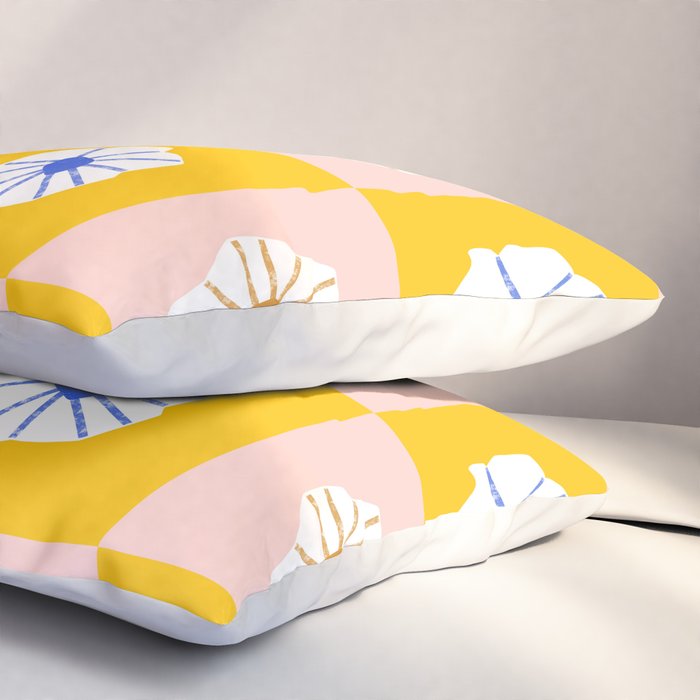White Checkered Flowers Pillow Sham Gallery Image 3