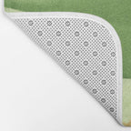 Mixed Media Green Gold White 2 Bath Mat Gallery Image 2