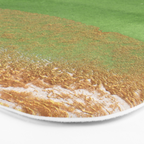 Mixed Media Green Gold White 2 Bath Mat Gallery Image 3