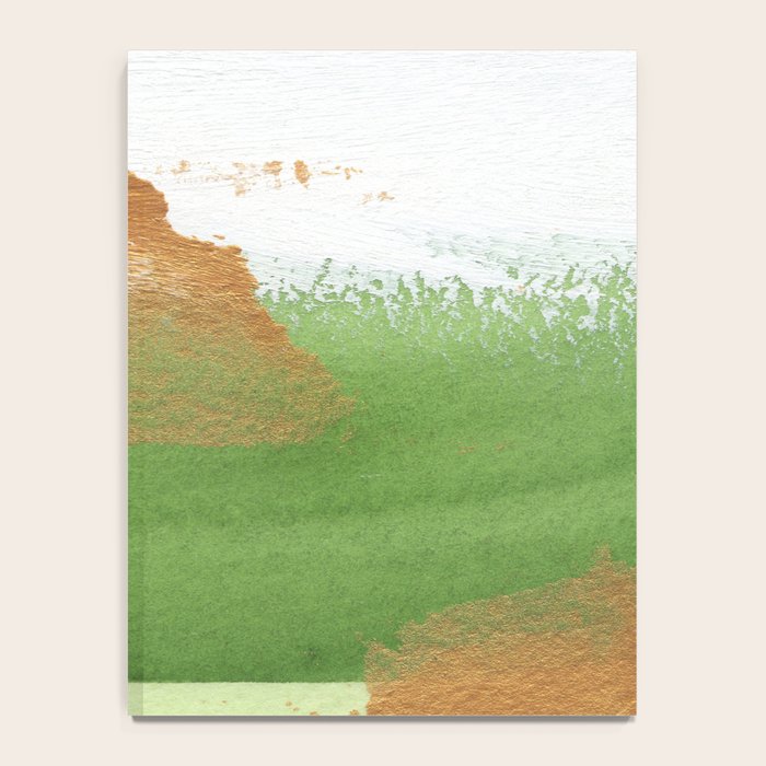 Mixed Media Green Gold White 2 Notebook Gallery Image 4