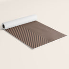 Angular Stripes XXIX Mocha Brown Yoga Mat Gallery Image 2