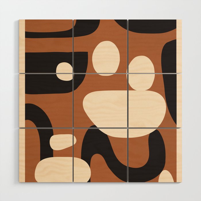 Abstract shapes in the skies 9 Wood Wall Art Gallery Image 1