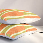 Retro Tiki Pin Stripes 336 Orange Gold and Beige Pillow Sham Gallery Image 3