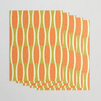 Retro Tiki Pin Stripes 336 Orange Gold and Beige Wrapping Paper Gallery Image 3