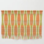 Retro Tiki Pin Stripes 336 Orange Gold and Beige Wall Hanging Gallery Image 1